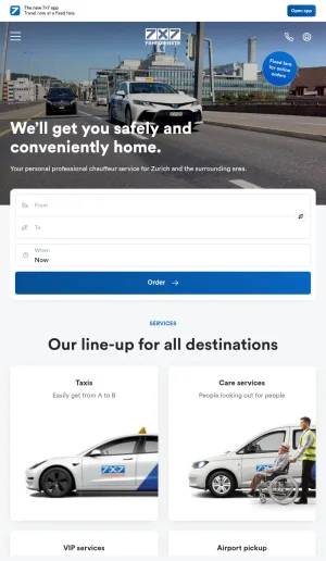 Zurich Taxi and Chauffeur Services by 7x7 screenshot