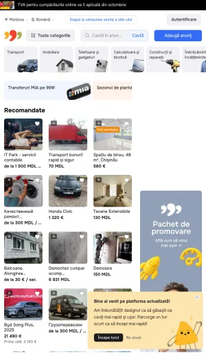 Moldova Classified Ads Marketplace for Buying and Selling screenshot
