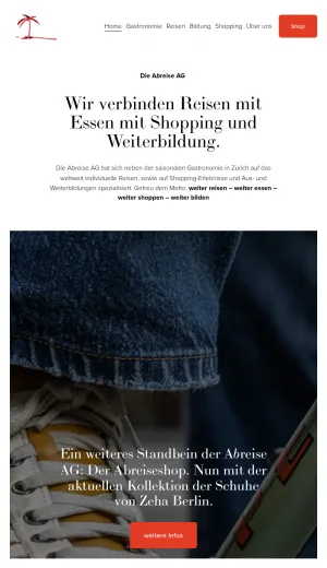 Zurich Travel, Dining, Training, and Shopping Company screenshot
