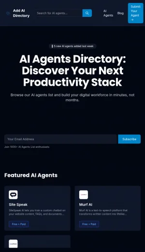 Add AI Directory screenshot