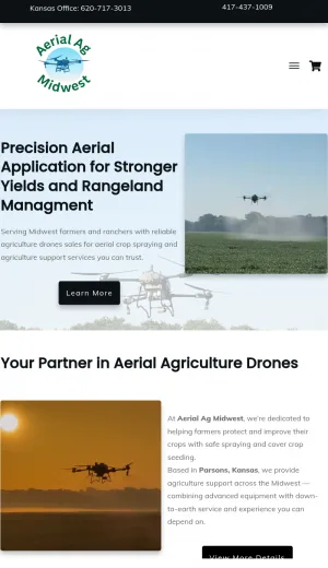 Aerial Ag Midwest Agricultural Drone Sales and Crop Spraying screenshot