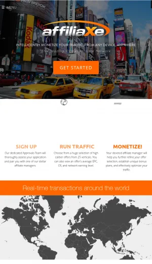 affiliaXe Global Affiliate Marketing Network screenshot
