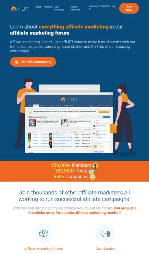 affLIFT Affiliate Marketing Forum and Training Community screenshot