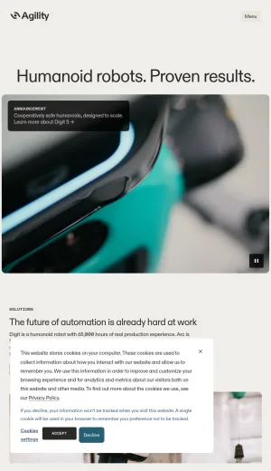 Agility Robotics: Humanoid Robots for Industrial Automation screenshot
