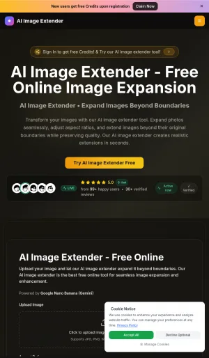 AI Image Extender for Uncropping and Image Expansion screenshot