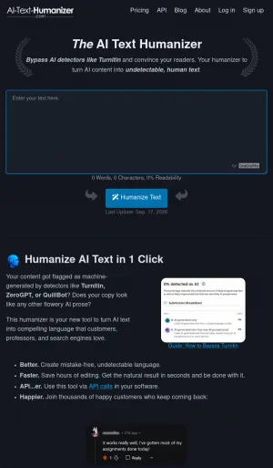AI Text Humanizer for Natural Paraphrasing and Rewriting screenshot