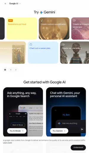 Google AI - How we're making AI helpful for everyone screenshot