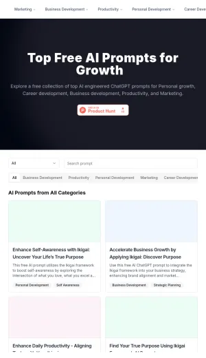 AI Prompt Library for Growth, Business, and Productivity screenshot