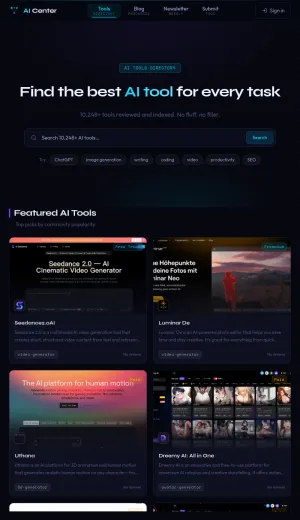 AI Tools Directory and Reviews screenshot