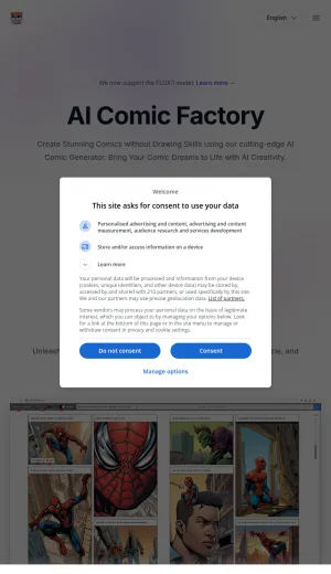 AI Comic Factory: AI Comic Generator for Storytelling screenshot