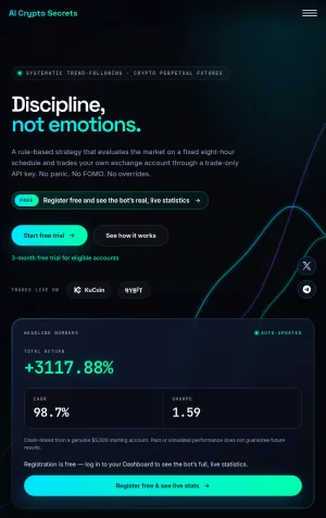 Non-Custodial Automated Crypto Futures Trading Bot screenshot