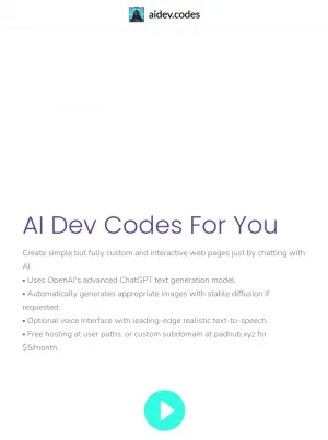 AI Chat Website Builder for Interactive Custom Pages screenshot