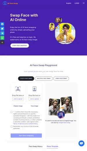 AI Face Swap Tool for Photos and Videos screenshot