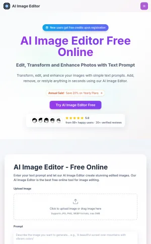 AI Image Editor for Prompt-Based Photo Editing screenshot