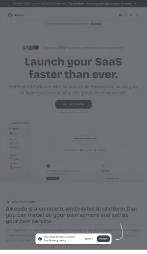 Aikeedo Self-Hosted AI SaaS Platform screenshot