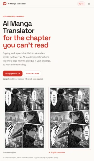 AI Manga Page Translator screenshot