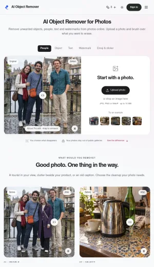 AI Photo Object Removal Tool screenshot