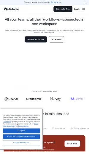 Airtable: AI Workflows, Apps, and Agents for Teams screenshot