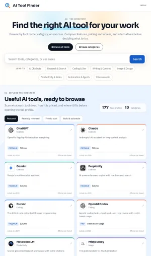 AI Tool Finder screenshot