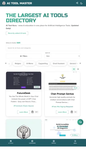 AI Tool Guru Directory for AI Tools and News screenshot