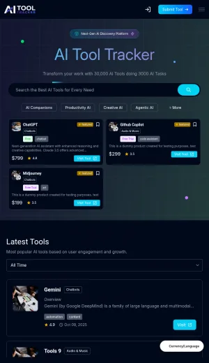 AI Tool Tracker screenshot