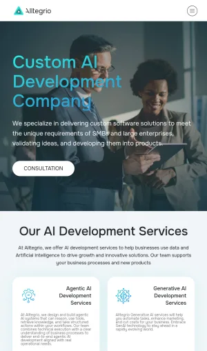 Alltegrio Custom AI and Software Development Services screenshot