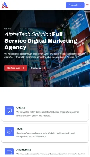 AlphaTech Solution Digital Marketing Agency screenshot