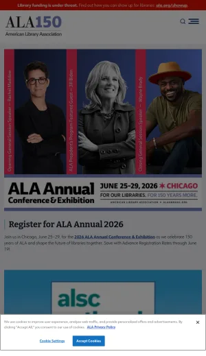 American Library Association screenshot