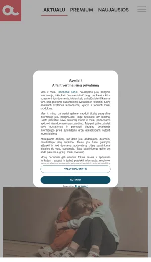 Alfa Lithuanian News Portal screenshot