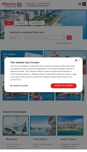 Altamira Real Estate Cyprus Property Sales and Management screenshot