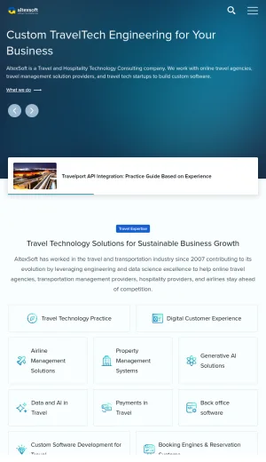AltexSoft Travel Technology and AI Consulting screenshot