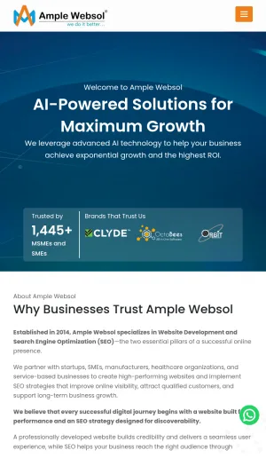Ample Websol AI Website Development and SEO Services screenshot