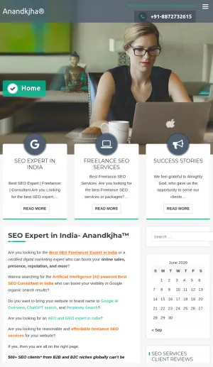 Anand Kumar Jha SEO and Digital Marketing Consultant screenshot