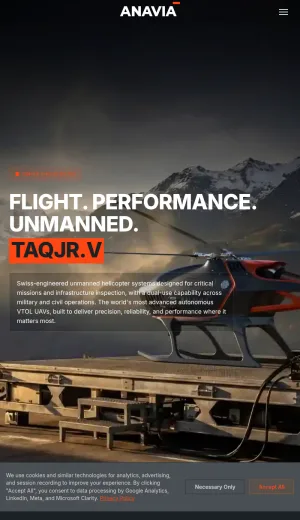 ANAVIA Unmanned Helicopter Systems and VTOL UAVs screenshot
