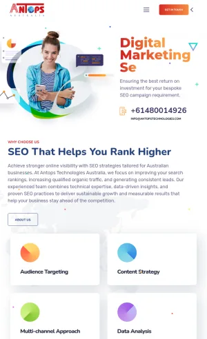 Antops Technologies Australia SEO and Digital Marketing Agency screenshot