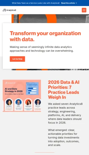 Analytics8 Data and Analytics Consulting screenshot