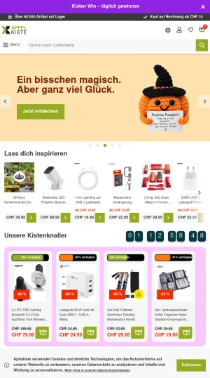Swiss Mobile Phone Accessories and Trend Items Shop screenshot