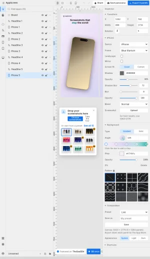 App Store Screenshot Maker for Mobile Apps screenshot