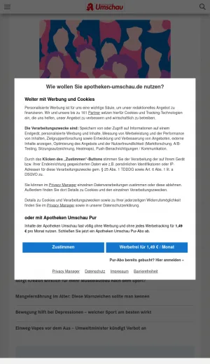 German Health Information Portal for Medicine and Wellness screenshot