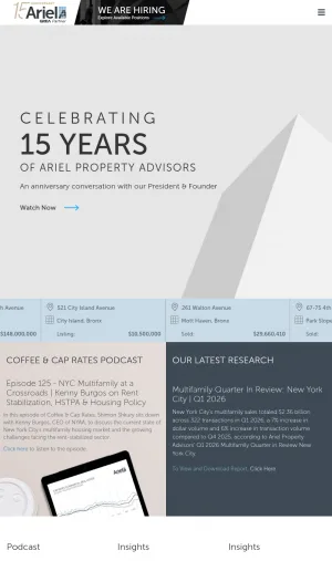 Ariel Property Advisors screenshot