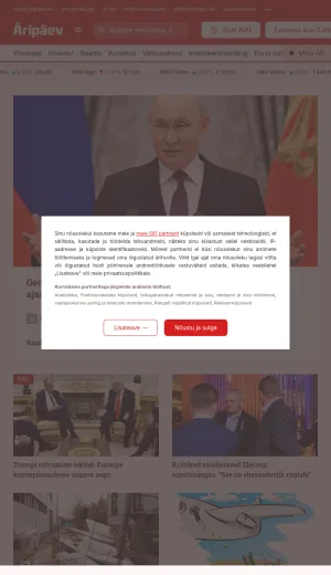 Aripaev Business and Economic News from Estonia screenshot