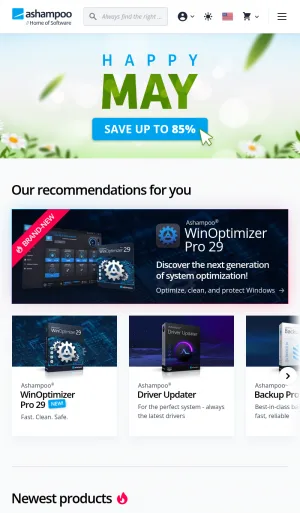 Ashampoo PC Software and Digital Utilities screenshot