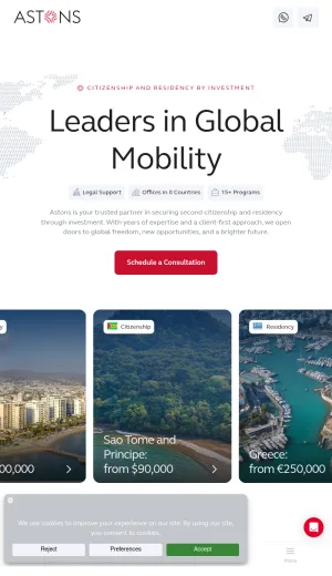 Astons Investment Migration, Residency and Citizenship Services screenshot