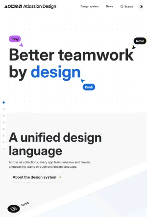 Atlassian Design System and Product Design screenshot