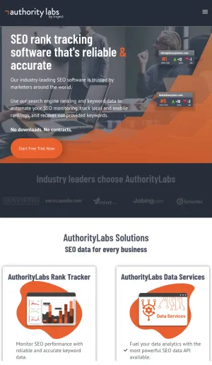 AuthorityLabs SEO Rank Tracking Software screenshot