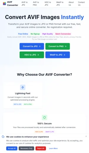 AVIF Converter for JPG and PNG File Conversion screenshot