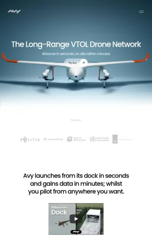 Avy Long-Range VTOL Drone Network and Unmanned Aviation screenshot