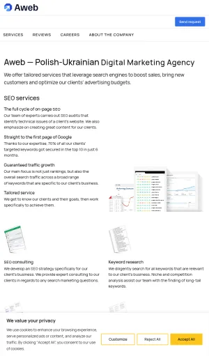 Aweb SEO and Digital Marketing Agency screenshot