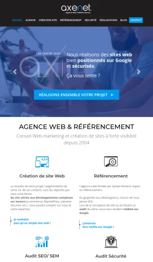AxeNet Web Agency for SEO, Security and Site Creation screenshot