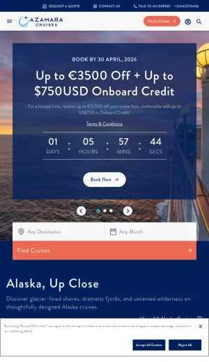 Azamara Cruises: Small-Ship Luxury Voyages Worldwide screenshot